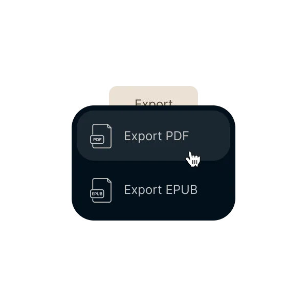 PDF and EPUB ready to publish